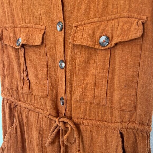 Cotton On Women’s XS rust colored cinch waist Spring Jumpsuit Pants suit - Picture 10 of 16